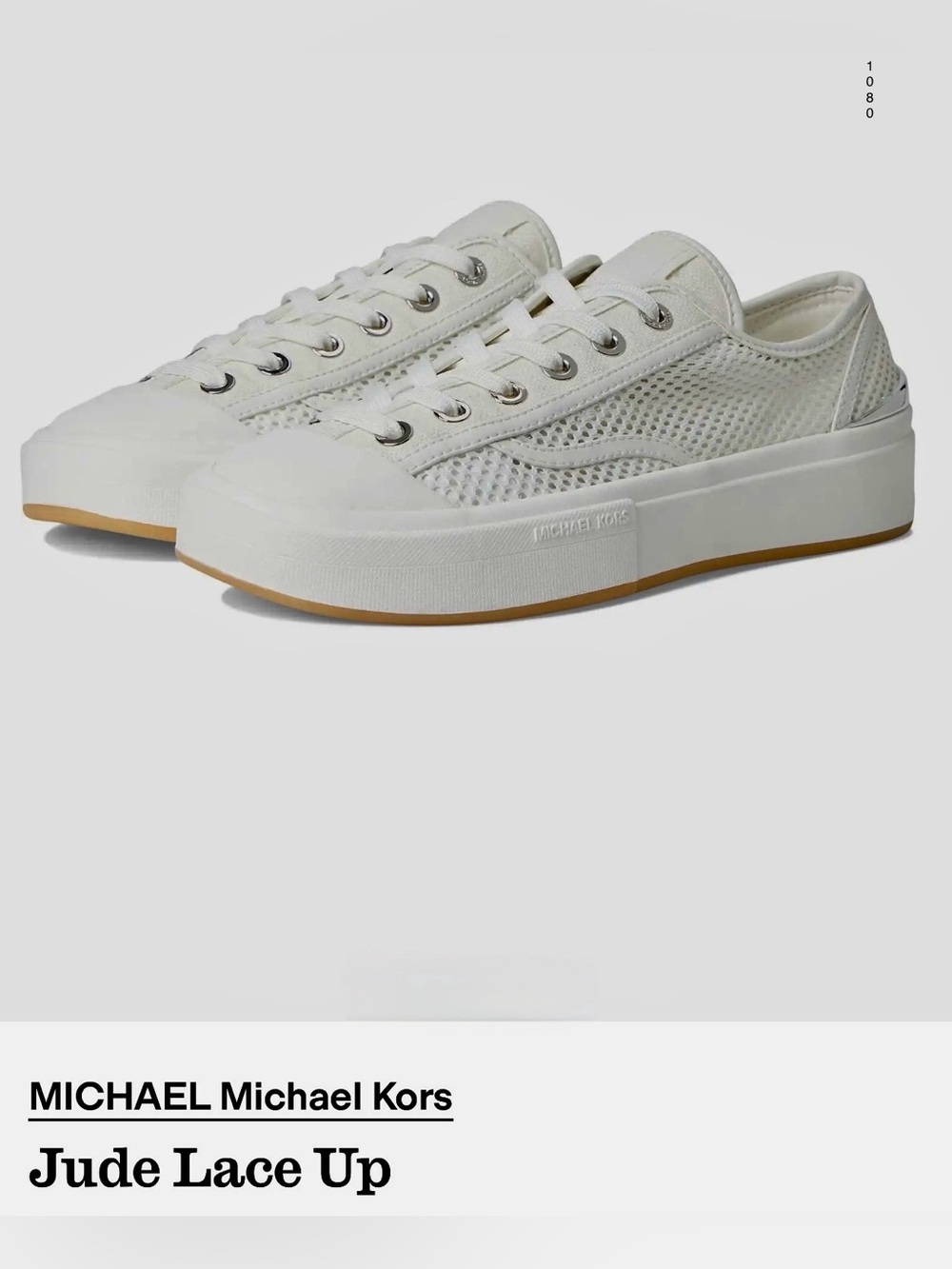 *new* MICHAEL Michael Kors Jude Lace Up Sneakers in Off-White